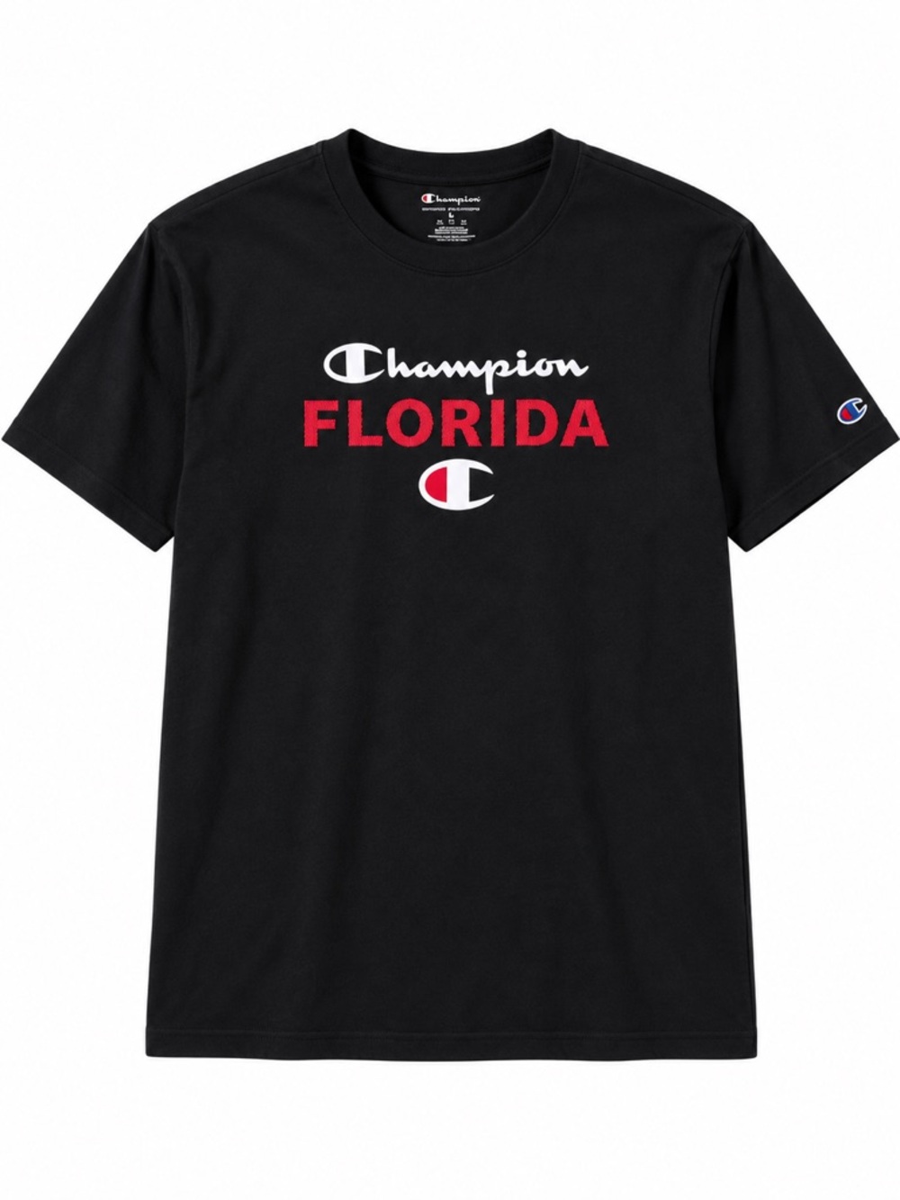New - Men’s Champion Florida Graphic T-Shirt Black, Red, and White | Size XL